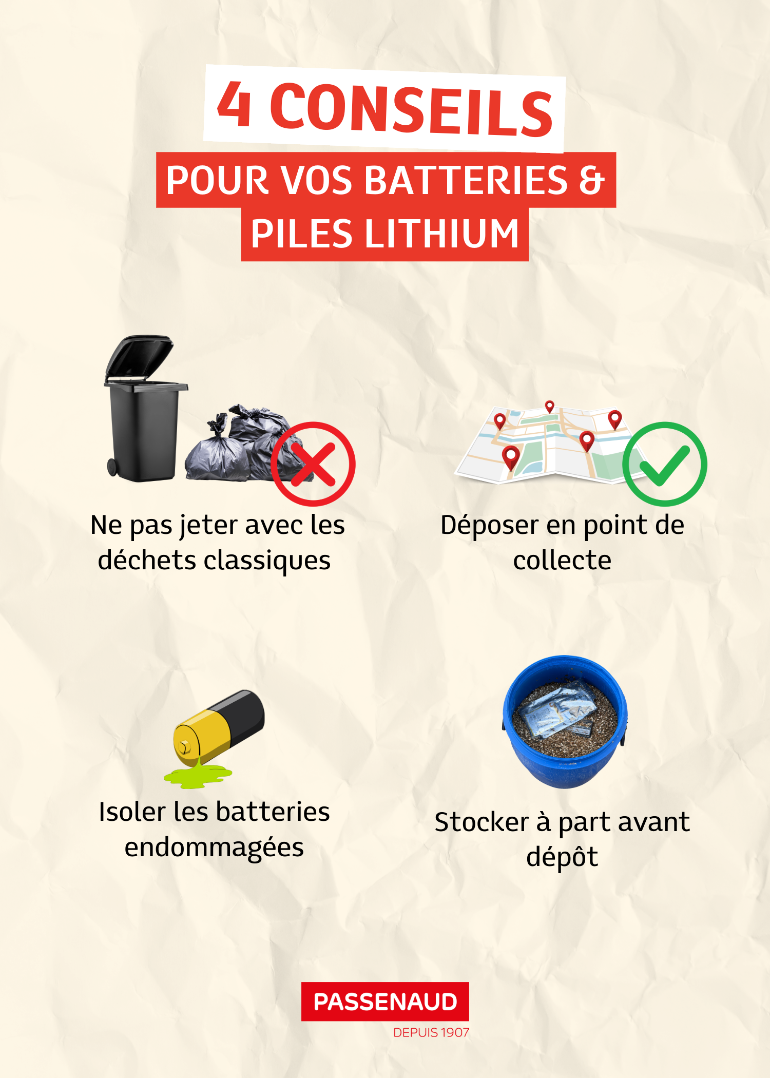 Batteries et piles au lithium : les bons réflexes à adopter